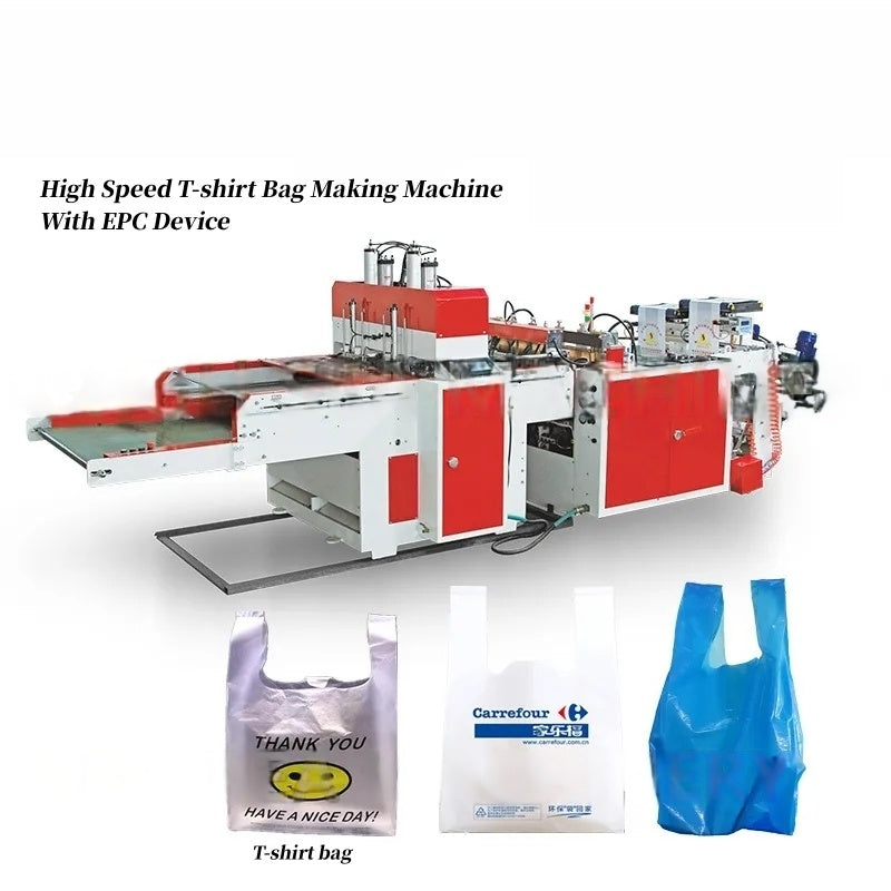 Highsea HDPE LDPE PE Nylon Chicken Biodegradable Carry Poly Nylon Polythene Garbage T-Shirt Shopping Plastic Bag Making Machine Price | 30000-10000AUD