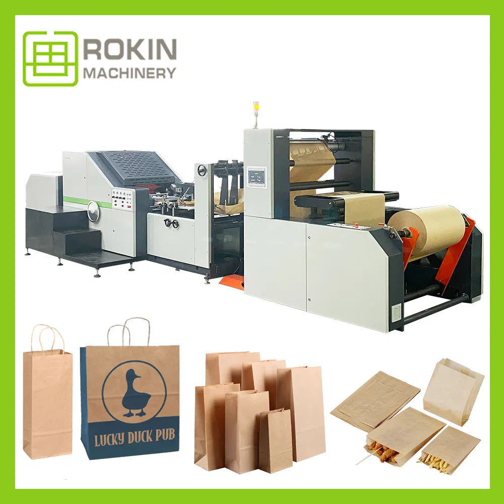 Wholesale Gift Clothing Packaging Paper Bag Making Machine Paper Shopping Bag Making Square Bottom Paper Bag Making