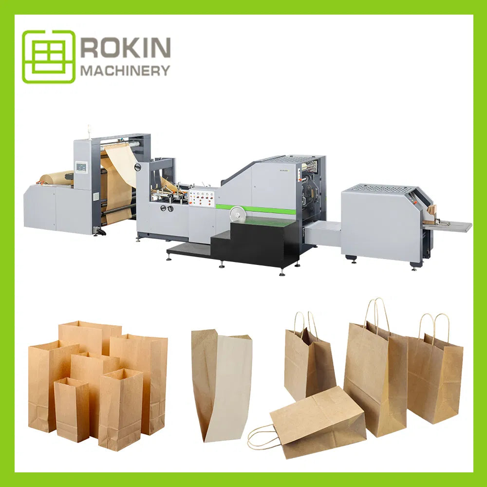 Wholesale Gift Clothing Packaging Paper Bag Making Machine Paper Shopping Bag Making Square Bottom Paper Bag Making